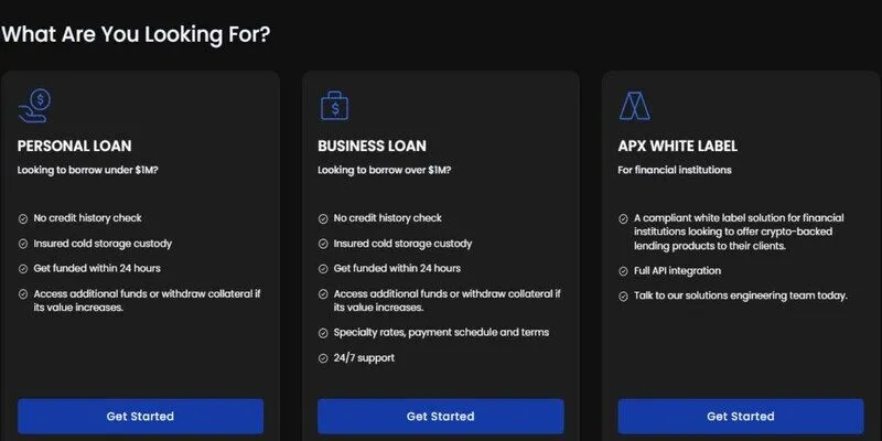 Tìm hiểu những sản phẩm của dịch vụ APX Lending